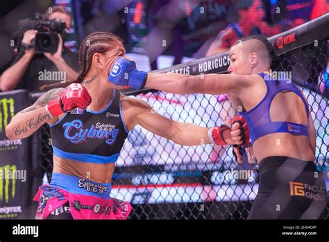 Female fighters flash breasts to crowd following tag ...